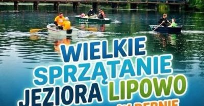 Wspólna akcja sprzątania Jeziora Lipowo